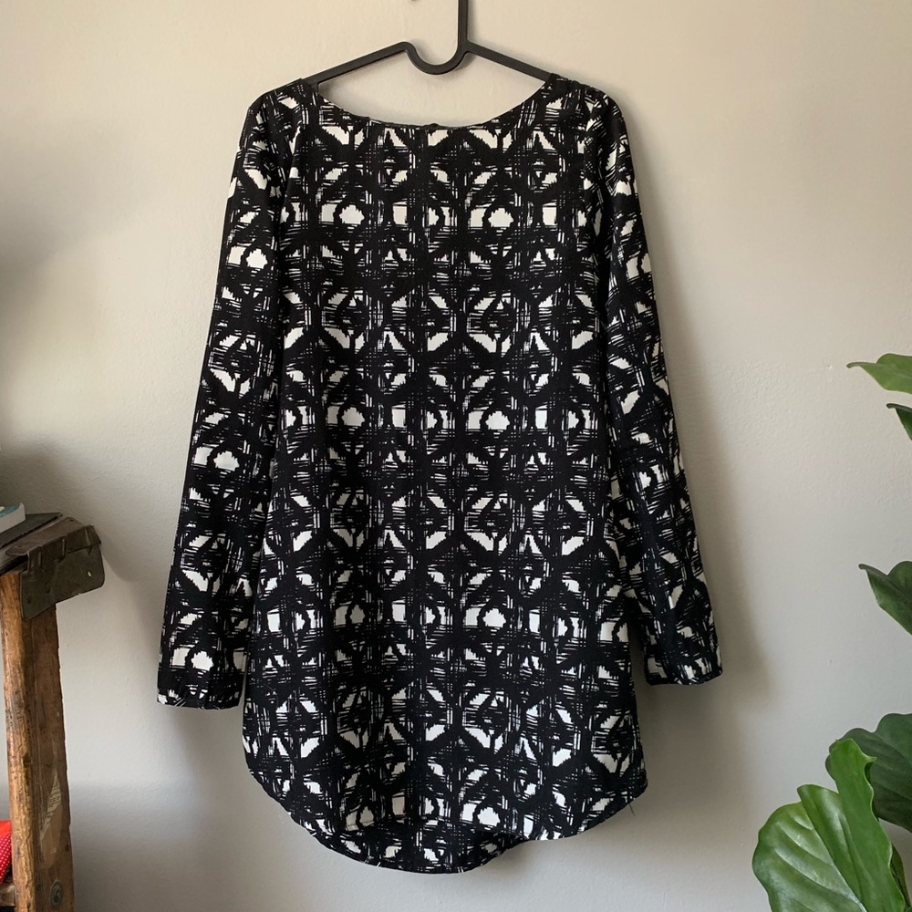 Black and white blouse